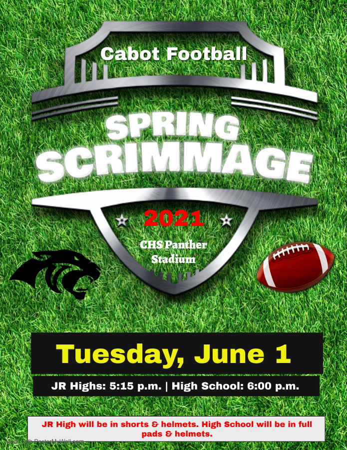 2021 CHS Spring Scrimmage Football Poster